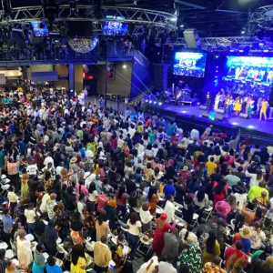 Large indoor audience event at Escapade Event Center in Houston