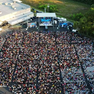 High-capacity outdoor event crowd at Imagen Venues in Houston